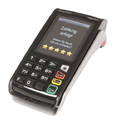 Kartenlesegerät mit digitaler Anzeige Zahlung erfolgt